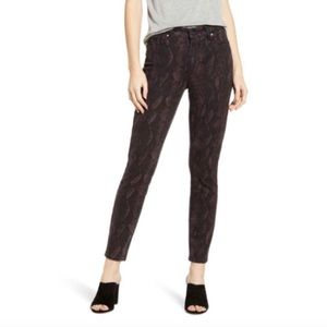 PAIGE Hoxton Skinny Ankle Jeans Python  32 NWT